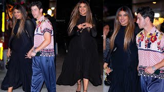 Pregnant Priyanka Chopra looks Stunning Flaunting her Baby Bump celebrating Nick Jona's Birthday