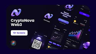 CryptoNova Web3 App Ui Design Figma || Crypto App Ui || Web3 App Ui || AiaStore