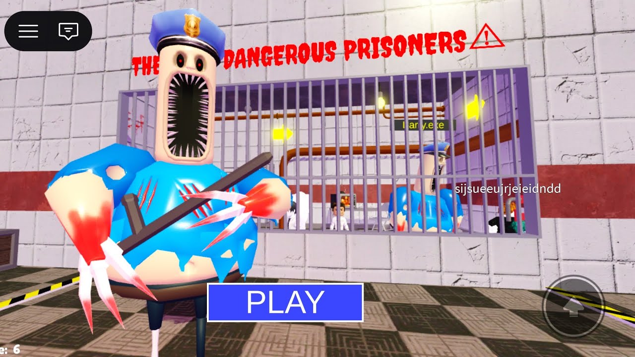 😳 Escape from prison from a crazy cop in the Roblox game Barry's Prison Run (part 2)