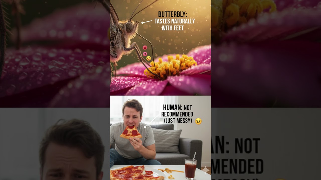 Did You Know? Butterflies Taste With Their Feet! 🦋😲 