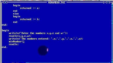 Turbo Pascal Programming  #37 Procedure Minimum number App Level 2