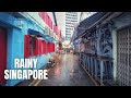 Rain Walk ASMR in Singapore's Heritage Districts - Kampong Glam (Monsoon Period Jan 2021)