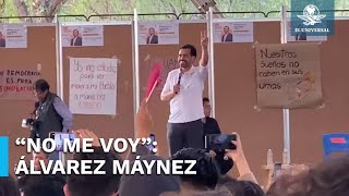 Abuchean a Álvarez Máynez en la UAM Xochimilco