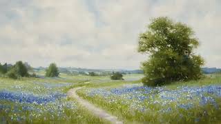 Bluebonnet Meadow Oil Painting | 4K TV Wallpaper Art Screensaver | 2 Hours screenshot 5