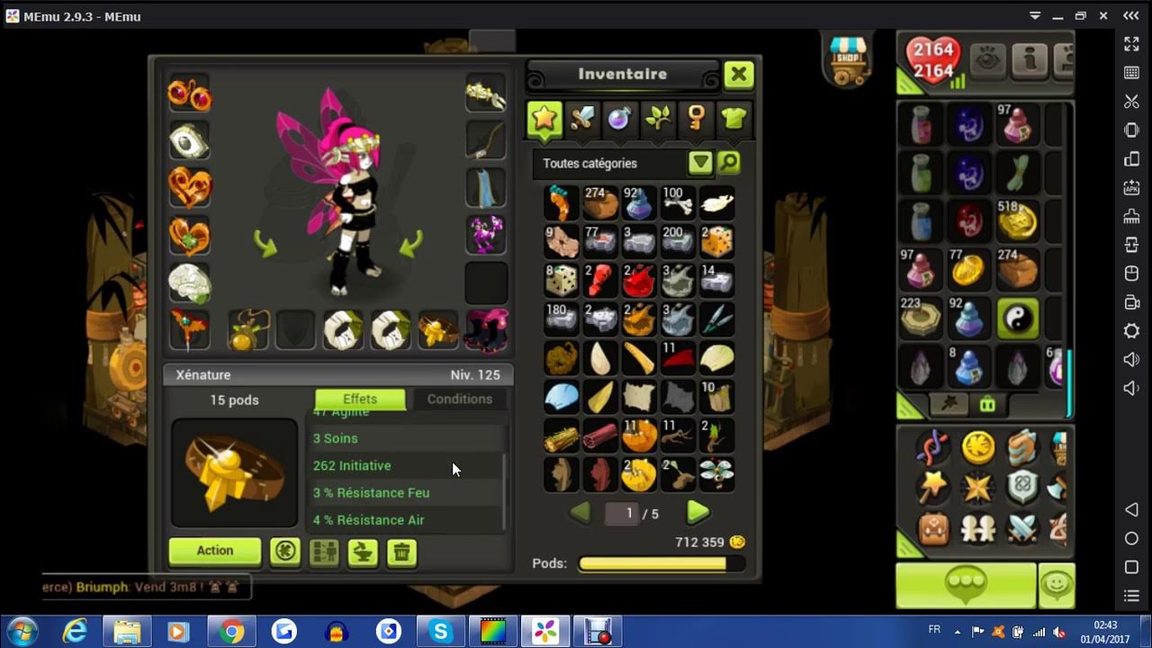 stuff eni feu soin lv 138 dofus touch YouTube