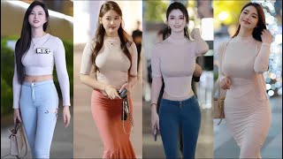 Download Lagu Beautiful Chinese girl street fashion outfits style p88 #chinesefashion #outfits #style  MP3