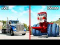 Level 1 Rookie vs. Level 100 Boss #7 - Beamng drive