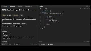 LeetCode 1015. Smallest Integer Divisible by K