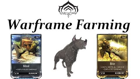 Warframe Farming - Kubrow Mods