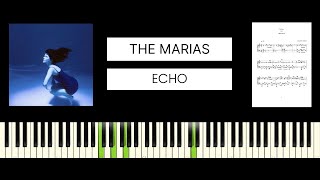 The Marías - Echo (BEST PIANO TUTORIAL & COVER)