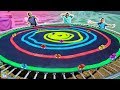 DIY Giant Magic Tracks Swirl Across Trampoline!!