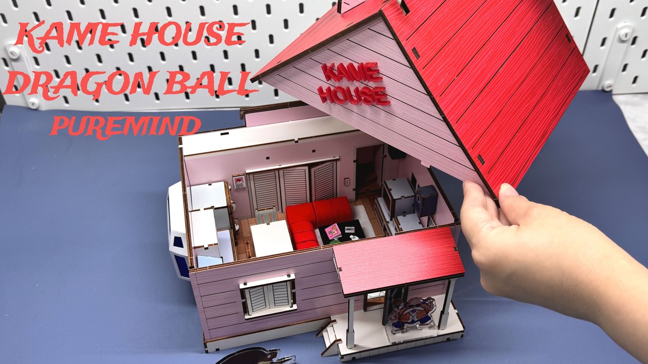Dragon Ball | Kame House 3D Wooden Puzzle ‪@Puremind3d‬ - YouTube