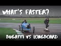 Racing a Bugatti on my electric longboard | VLOG