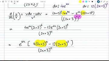 Quotient Rule - Harder Example with Factorising