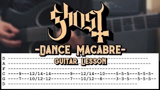 Ghost - Dance Macabre - Guitar Lesson - [Solo and Rhythm] chords