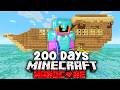 I Survived 200 Days In An OCEAN ONLY World In Minecraft Hardcore (Full Movie)