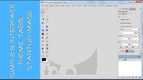 GIMP 2.8 Interface: Theme, Tabs, Startup image