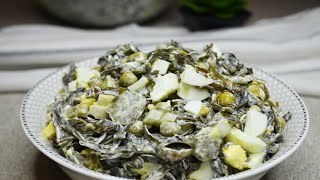 МОРСКУЮ КАПУСТУ БУДУТ ЕСТЬ ДАЖЕ ДЕТИ! Вкусный и Полезный САЛАТ С МОРСКОЙ КАПУСТОЙ!