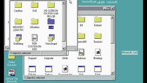 windows 95 b1 or c no usb pen drive stick is read or present, all ways tried, help?