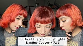 Touching up roots + ends with L’Oréal Highcolor -no bleach-