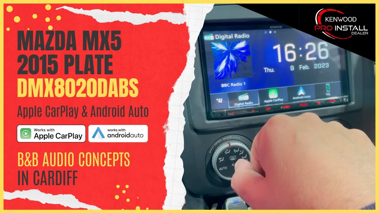 AMAZING MAZDA MX5 Car Stereo Installation (Apple CarPlay, Android Auto DMX8020DABS) YouTube