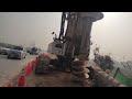 The foundation of the pillars of the bridge || heavy drill machine for bridge construction
