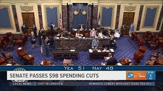 Senate passes $9 billion spending cuts package that targets PBS, NPR
