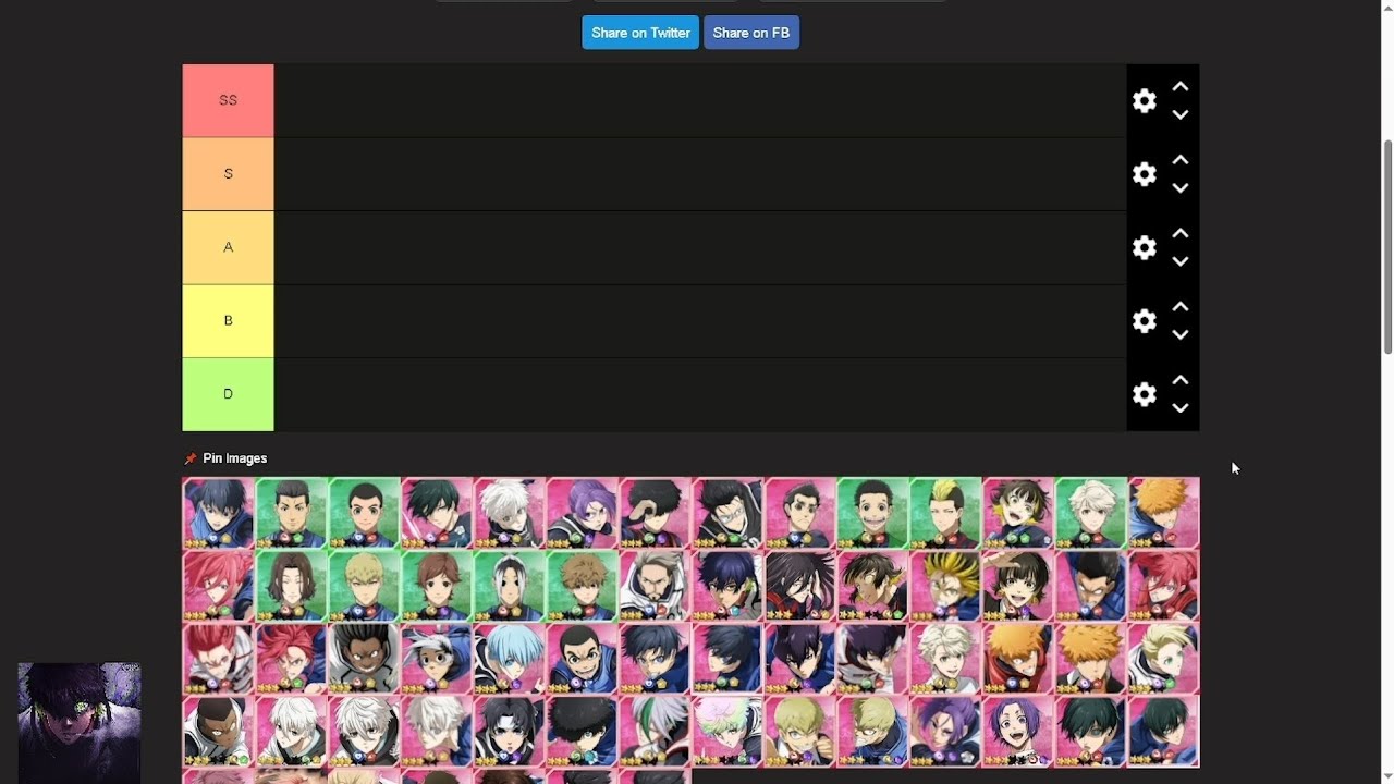 TIERLIST DE LOS PERSONAJES DE BLUELOCK BLAZE BATTLE👹💀👻