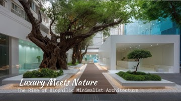 Biofiele minimalistische architectuur - luxe, moderne rust met duurzaam ontwerp