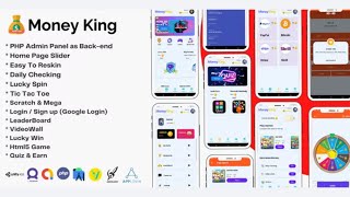 Money King Android Rewards Earning App With Admin Panel || how to make earning app with admin panel