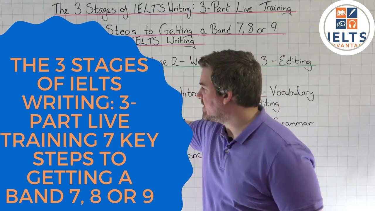 The 3 Stages of IELTS Writing: 3-Part Live Training 7 Key Steps to Getting a Band 7, 8 or 9. - YouTube