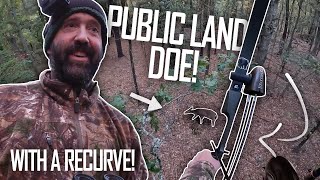 NEW YORK PUBLIC LAND DOE WITH A RECURVE | Traditional Archery & Bowhunting | The Push Archery by The Push Archery 2,438 views 5 months ago 9 minutes, 45 seconds