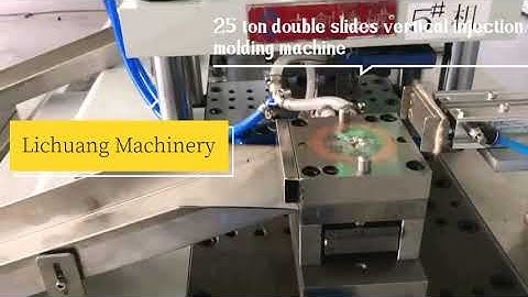 25 ton double slides vertical injection molding machine