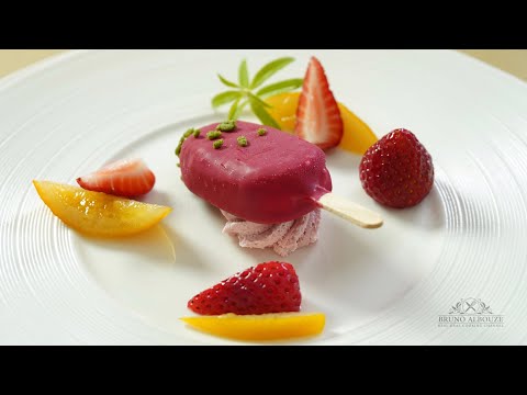Strawberry Lemon Basil Mousse Bars – Bruno Albouze – THE REAL DEAL