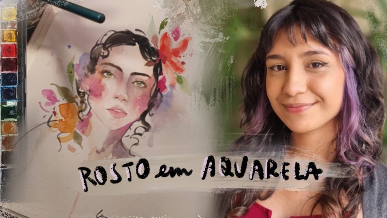 Como pintar um ROSTO [AQUARELA para INICIANTES] - Lena Mao