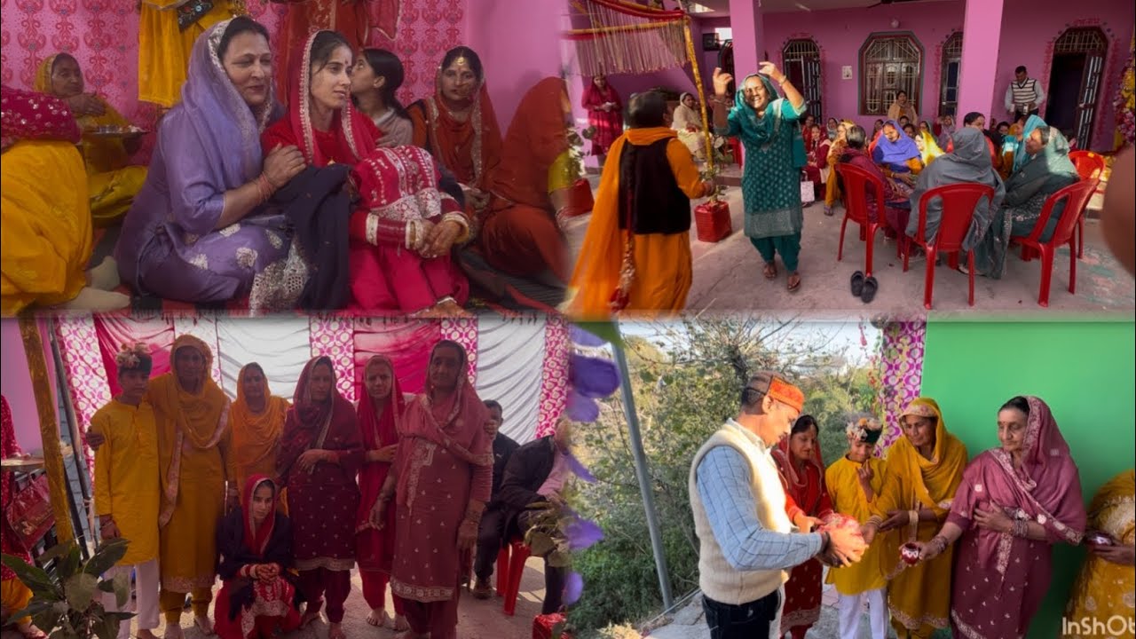 #हिमाचली शादी में सांद समुत 🥰 और लहंगे के साथ हुआ फोटो शूट 📸।।#himachal #villagelife 
