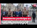José María Balcázar lidera l Simulacro Nacional Multipeligro desde Palacio de Gobierno
