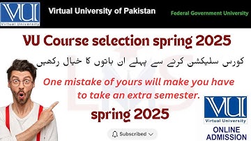 Course selection Kesy krain | course selection 2025 vu | Vu course selection spring 2025 #vu #course