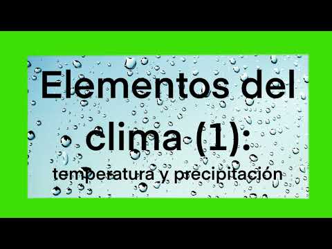 Elementos del clima: