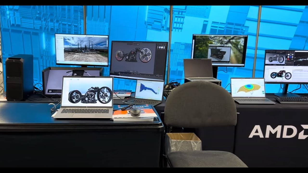AMD booth tour at 3DEXPERIENCE World 2024 (fka SOLIDWORKS World) - YouTube
