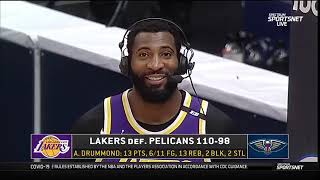 James Worthy goes crazy Lakers beat Pelicans 11098 LeBron James scores 25 Pts