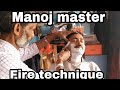 Manoj Master Face Shave with fire technique//asmr