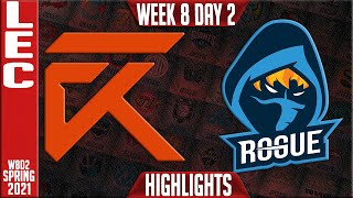 XL vs RGE Highlights | LEC Spring 2021 W8D2 | Excel vs Rogue