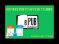 Convert PDF to EPUB in Calibre