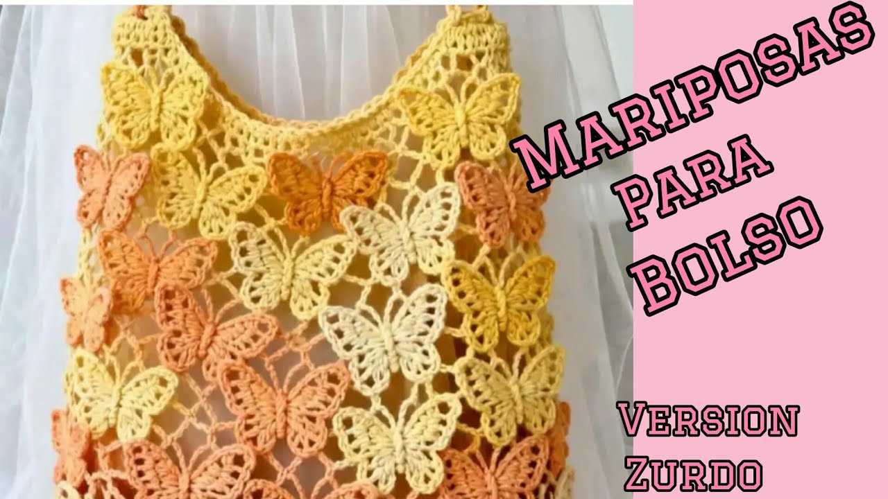ZURDO/ Mariposas para tu Bolso muy Hermosas / CROCHET. 
