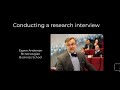 Espen Andersen: How to do a research interview