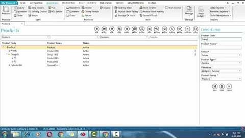 PACT ERP Add Product Group