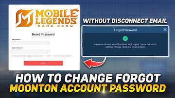 HOW TO RESET PASSWORD MOONTON ACCOUNT | WITHOUT CHANGING THE MOONTON EMAIL  - Mobile Legends