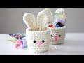 Mini Crochet Bunny Baskets