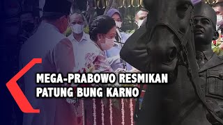 Momen Prabowo Dampingi Megawati Resmikan Patung Bung Karno